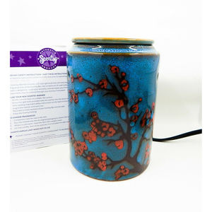 Scentsy Cherry Tree Wax Tart Warmer Full Size Turquoise Retired New In Box